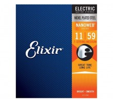 Elixir 12106 NANOWEB Комплект струн для 7-струнной электрогитары, Medium 11-59
