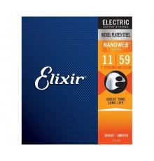 Elixir 12106 NANOWEB Комплект струн для 7-струнной электрогитары, Medium 11-59
