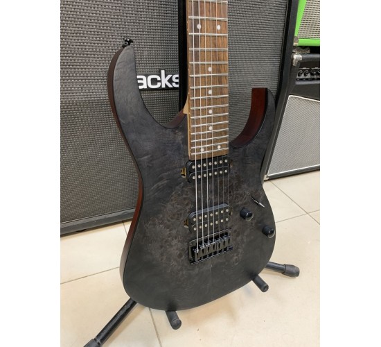 Ibanez RG7421PB TGF 7-струнная электрогитара, цвет Transparent Gray Flat USED