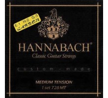 Hannabach 728MTC CARBON Custom Made Комплект струн для классической гитары, карбон/посеребренные