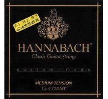 Hannabach 728MTC CARBON Custom Made Комплект струн для классической гитары, карбон/посеребренные