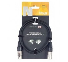 Stagg NMC6R профессиональный микрофонный шнур XLR-XLR, разъемы типа NEUTRIK, длина 6 м., черный