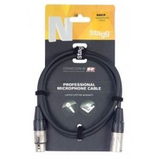 Stagg NMC6R профессиональный микрофонный шнур XLR-XLR, разъемы типа NEUTRIK, длина 6 м., черный