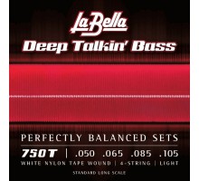 La Bella 750T Комплект струн для бас-гитары с белым нейлоном 050-105