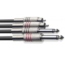Stagg STC6PCM сдвоенный аудио шнур (2xJack 1/4" - 2xRCA). Длина: 6 м
