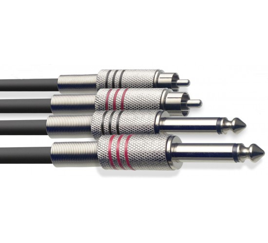 Stagg STC6PCM сдвоенный аудио шнур (2xJack 1/4" - 2xRCA). Длина: 6 м