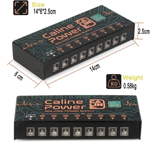 Caline CP-205 Multi-Output Power Supply блок питания для гитарных эффектов на 8 выходов