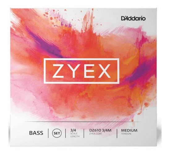 D'Addario DZ610 3/4M струны для контрабаса серия ZYEX, medium tension, 3/4