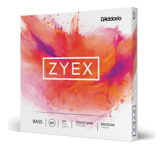 D'Addario DZ610 3/4M струны для контрабаса серия ZYEX, medium tension, 3/4
