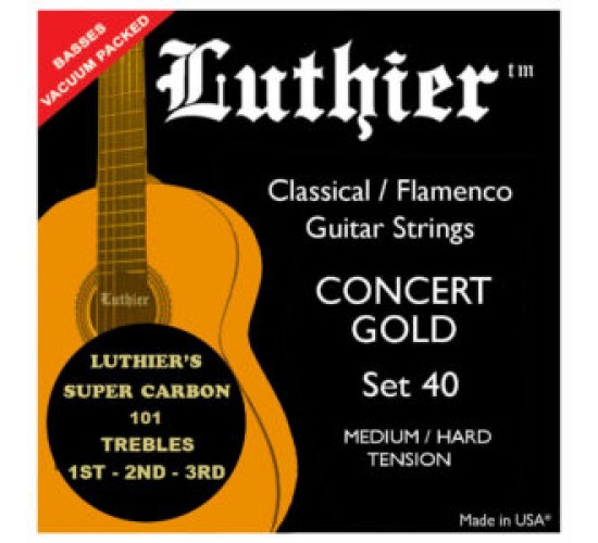 Luthier LU-40SC Комплект струн для классической гитары, средне-сильное натяжение, карбон