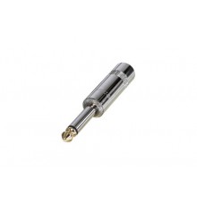 Rean NYS224GT кабельный разъем Jack 6.3мм TS (моно), штекер, металический корпус, золоченый контакт