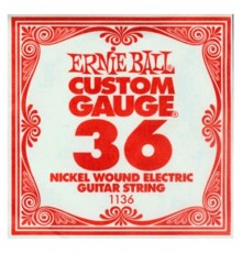Ernie Ball 1136 струна для электро и акустических гитар. Никель, в оплётке, калибр .036