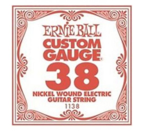 Ernie Ball 1138 струна для электро и акустических гитар. Никель, в оплётке, калибр .038