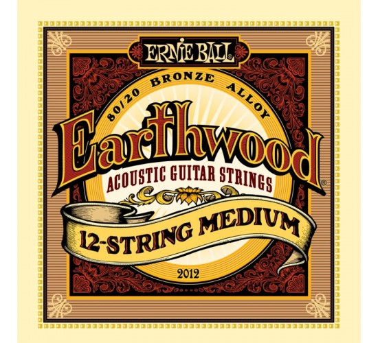 Ernie Ball 2012 струны для 12стр. акуст.гитары Earthwood 80/20 Bronze 12 Medium (11-11.15-15.24w-10.30-14.42-22w.52-28)
