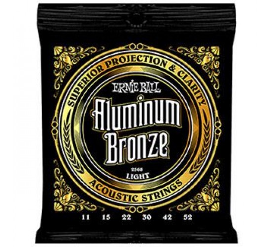 Ernie Ball 2568 струны для акуст.гитары ALUMINUM BRONZE LIGHT  (11-15-22w-30-42-52)