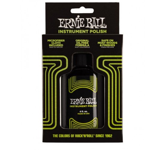 Ernie Ball 4222 полироль для гитары, флакон спрей с салфеткой