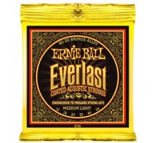 Ernie Ball 2556 струны для акуст.гитары Everlast 80/20 Bronze Medium Light (12-16-24w-32-44-54)
