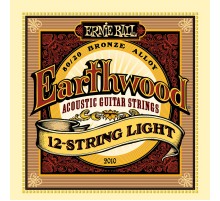 Ernie Ball 2010 струны для 12стр. акуст.гитары Earthwood 80/20 Bronze 12 Light  (9-9.12-12.20w-9.26-12.36-20p.46-26)