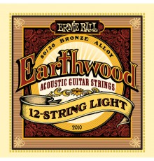 Ernie Ball 2010 струны для 12стр. акуст.гитары Earthwood 80/20 Bronze 12 Light  (9-9.12-12.20w-9.26-12.36-20p.46-26)