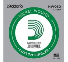 D'Addario NW030 Nickel Wound Отдельная струна для электрогитары, .030