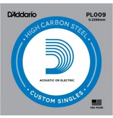 D`Addario PL009 PLAIN STEEL Отдельная стальная струна без обмотки 0.009"