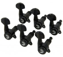 Planet Waves PWAT-6R2 локовые колки с Auto-Trim, 6 в линию, цвет - чёрный