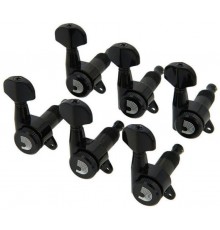 Planet Waves PWAT-6R2 локовые колки с Auto-Trim, 6 в линию, цвет - чёрный