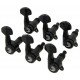 Planet Waves PWAT-6R2 локовые колки с Auto-Trim, 6 в линию, цвет - чёрный