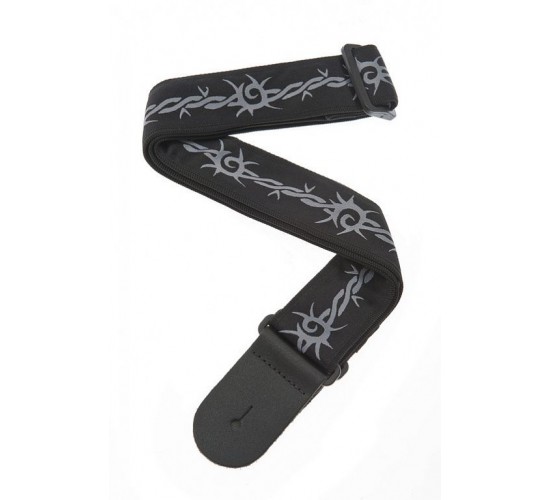 Planet Waves 50F04 Woven Ремень для гитары текстильный, без наплечника, рисунок «Barbed Wire»