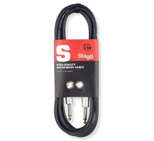 Stagg SGC1,5DL высококачественный гитарный шнур Jack-Jack, длина 1,5 метра, черного цвета.