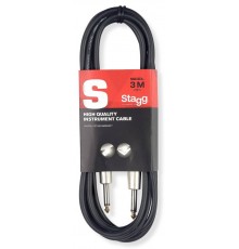 Stagg SGC1,5DL высококачественный гитарный шнур Jack-Jack, длина 1,5 метра, черного цвета.
