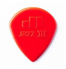 Dunlop Jazz III Медиатор, острый кончик, нейлон, красный