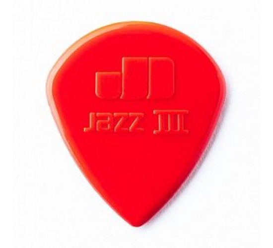 Dunlop Jazz III Медиатор, острый кончик, нейлон, красный