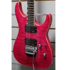 Grass Roots ESP G-HR-72QM электрогитара, цвет Thru Pink, Корея USED