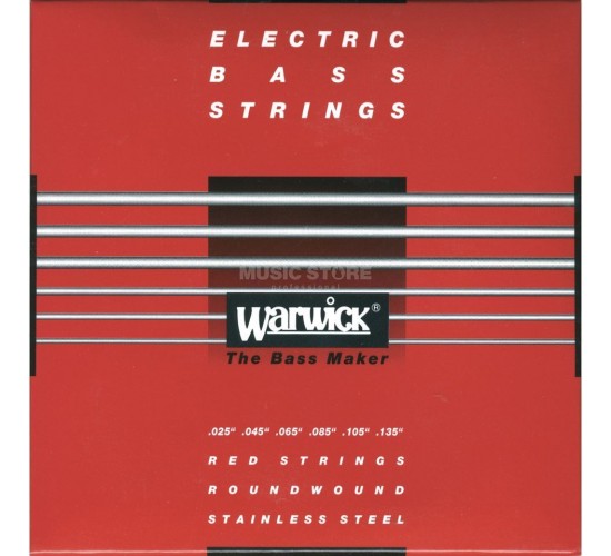 Warwick 42401 M6 струны для 6-струнного баса Red Label 25-135, сталь