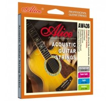 Alice AW436P-SL Комплект струн для акустической гитары, фосфорная бронза, 11-52