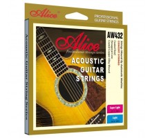 Alice AW432P-SL Комплект струн для акустической гитары, медь, цветные наконечники, 11-52