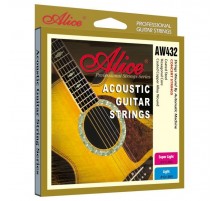 Alice AW432P-SL Комплект струн для акустической гитары, медь, цветные наконечники, 11-52