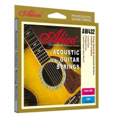 Alice AW432P-SL Комплект струн для акустической гитары, медь, цветные наконечники, 11-52