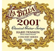 La Bella 2001H Hard комплект струн для классической гитары, сильное натяжение, посеребренные