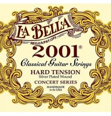 La Bella 2001H Hard комплект струн для классической гитары, сильное натяжение, посеребренные