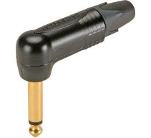 Neutrik NP2RX-B разъем 1/4" Jack 6.35 мм, male,моно, угловой черный корпус