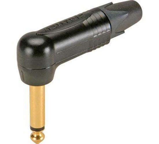 Neutrik NP2RX-B разъем 1/4" Jack 6.35 мм, male,моно, угловой черный корпус