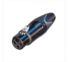 Neutrik NC3FXX-B-D разъем XLR female кабельный, золоченые контакты, черненый корпус