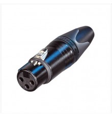 Neutrik NC3FXX-B-D разъем XLR female кабельный, золоченые контакты, черненый корпус