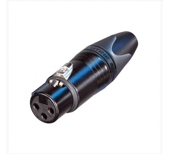 Neutrik NC3FXX-B-D разъем XLR female кабельный, золоченые контакты, черненый корпус