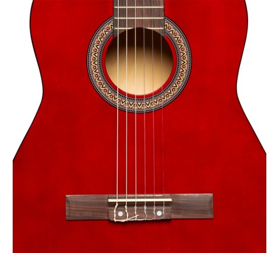 Stagg SCL50-RED классическая гитара, размер 4/4, цвет красный