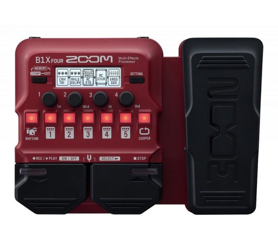 Zoom B1X FOUR басовый процессор мультиэффектов с педалью экспрессии