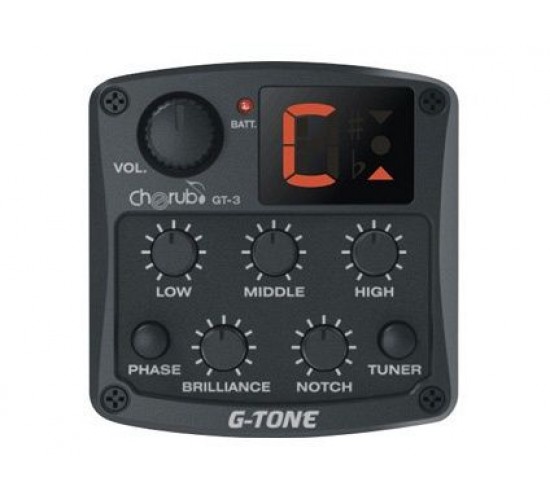 Cherub GT-3 Гитарный эквалайзер цифровой 4-х полосный с тюнером и контролем обратной связи
