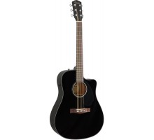 Fender CC-60SCE BLK электроакустическая гитара, цвет черный